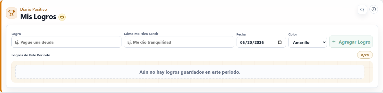 Pantalla de Mis Logros